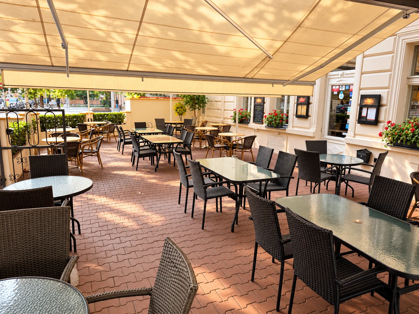 Garden by the Restaurant Entrance